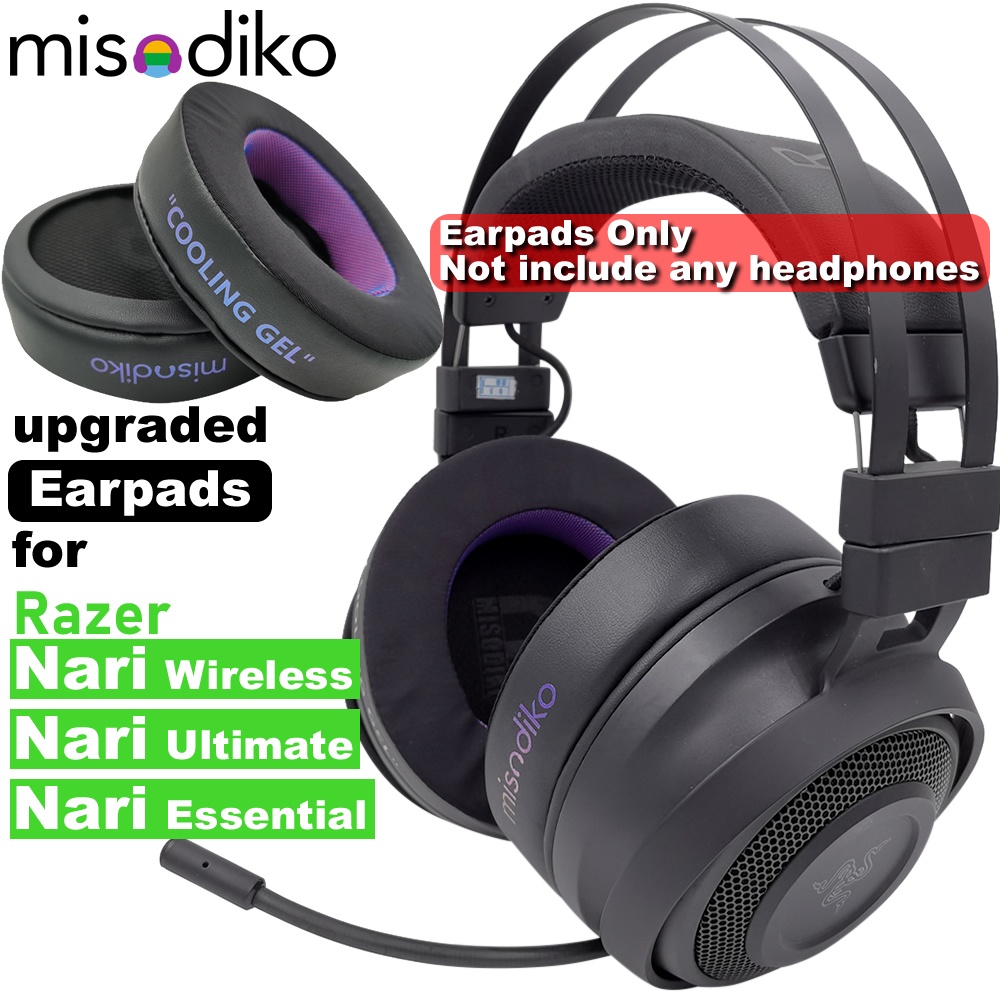 misodiko Almofadas De Ouvido Atualizadas Substituição Para Razer Nari  Wireless , Essential/Ultimate Gaming Headset