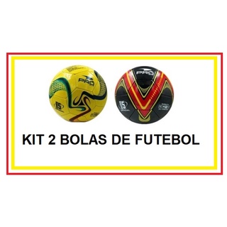 KIT - 2 Bolas De Futebol Campo Tam 5 Oficial Couro Sintético Cor Sortida com selo do INMETRO produto testado e aprovado. NÃO É POSSÍVEL ESCOLHER A COR DA BOLA, é encaminhado de forma aleatória. Marca: T11 / PRO.