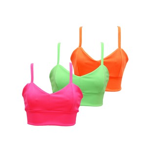 Promoção Kit 3 Top Cropped Sem Bojo Neon Suplex Fitness Academia Ginastca Carnaval Atacado Fabricação Própria