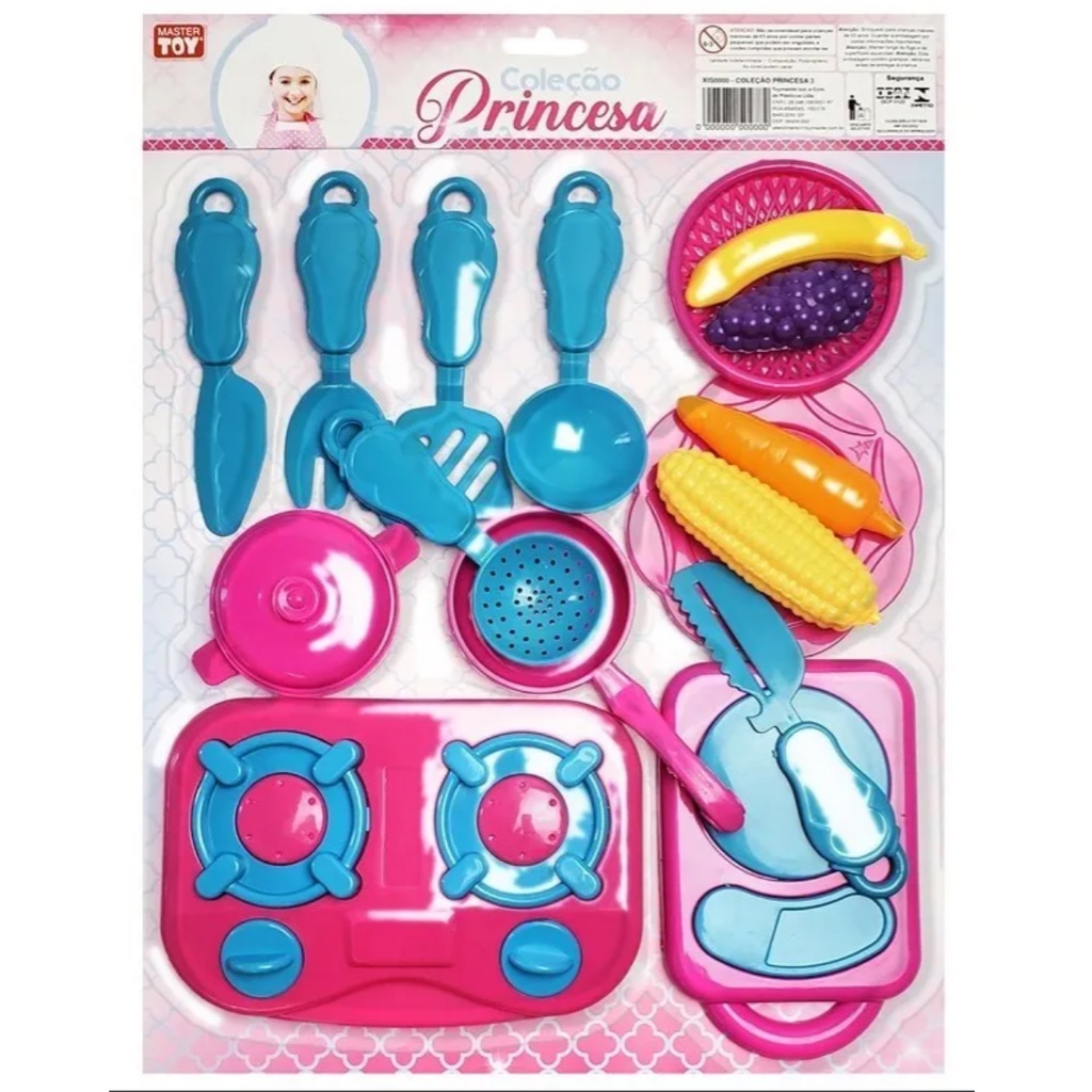 Kit Cozinha de Brinquedo Infantil 16 Pç Panelas Fogão Talheres Completo ...