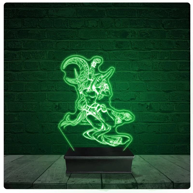 Luminária Abajur Acrílico Led - Soraka League Of Legends LOL