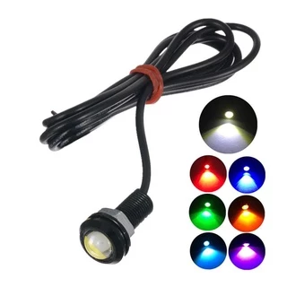 12 V 24 18MM Carro Motocicleta LED Águia Olho De Luz Do Nevoeiro DRL Dia Tempo Reverso Sinal De Estacionamento Amarelo Âmbar Azul Branco