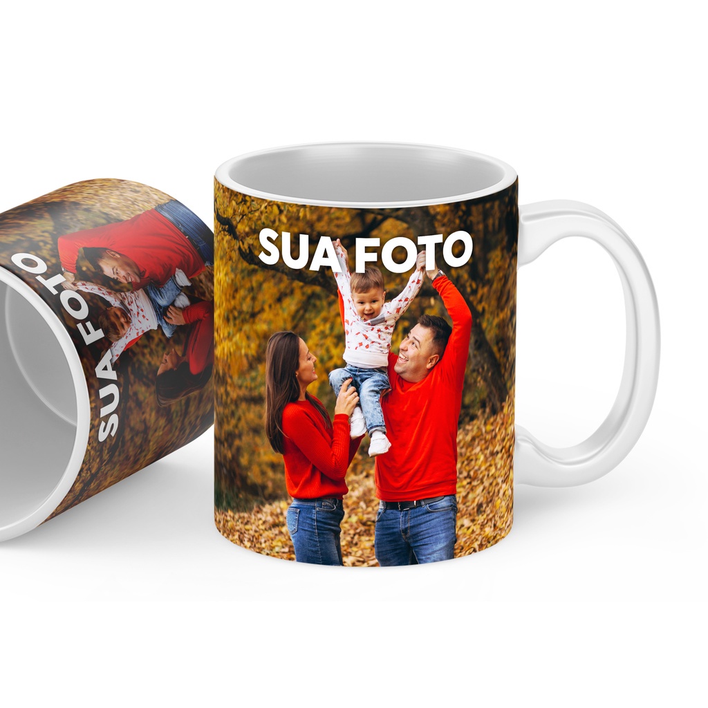 Kit 8 Canecas Personalizadas Com Foto e Frases de 325ml Cerâmica ...