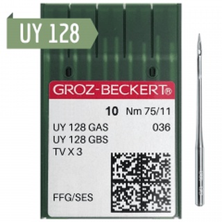 AGULHA PARA MAQUINA DE COSTURA GALONEIRA COBERTURA UY128 75/11 - 10uni.