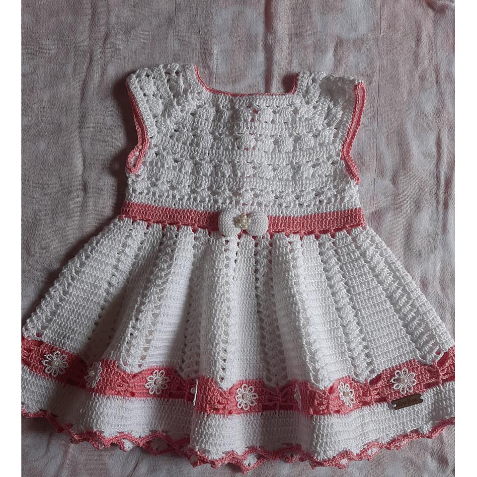 Vestido croche hot sale menina