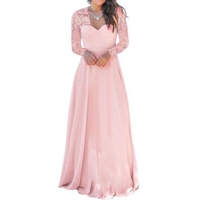 Vestido longo de manga best sale comprida para madrinha de casamento