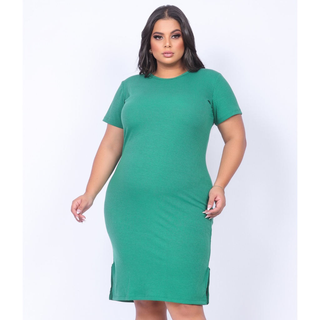 Vestido Canelado Vestidos De Malha Para Gordinhas Vestido Tubinho