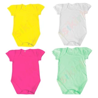 Body Princesa Kit 4 Manga Bufante Para Menina 1 2 3 4 Anos