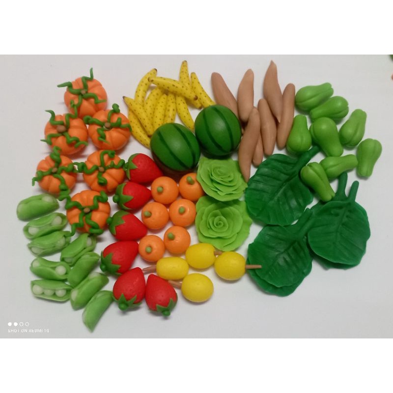 50 miniaturas legumes verduras e frutas