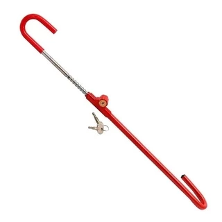 Trava Segurança Volante Pedal Antifurto Universal Vermelha
