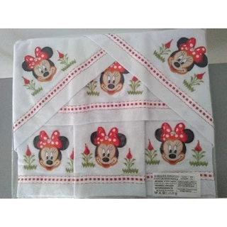Semaninha Minnie Kit de 7 panos de prato com desenho bordado Sacaria 100% Algodão 67cmx44cm cada pano