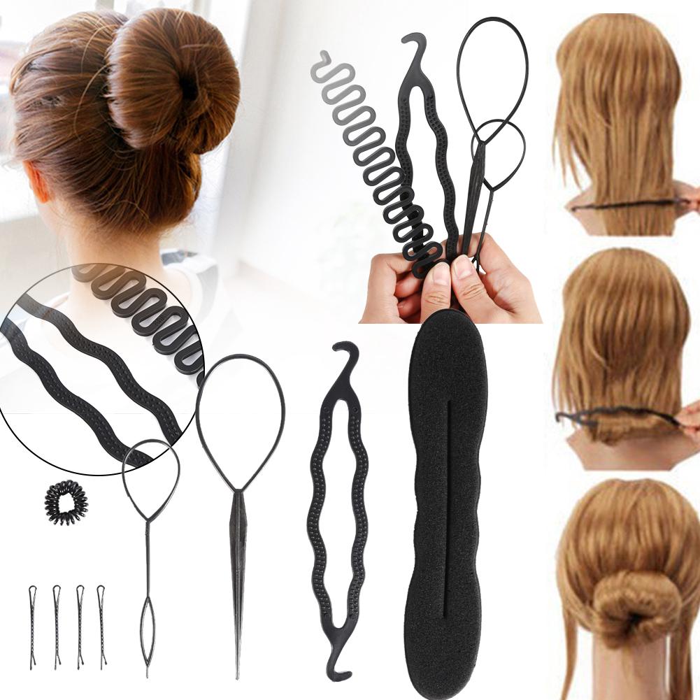 Kit Ferramentas De Cabelo / Fazer Coque / Acessório De Cabelo Diy