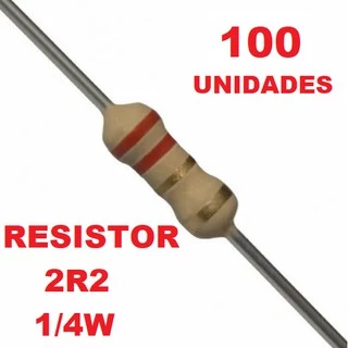 RESISTOR 2R2 CR25 1/4W 5& -- 100 UNIDADES --