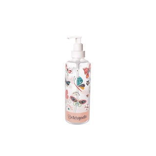 Porta Detergente de Plástico com Válvula 480 ml Borboleta-Branco/Borboleta 2021