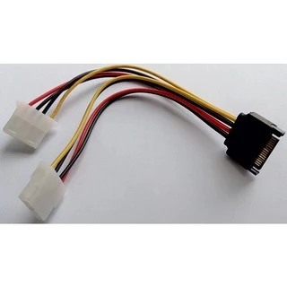 Cabo Y Adaptador 1 Sata Macho Para 2 Ide Molex Fêmea