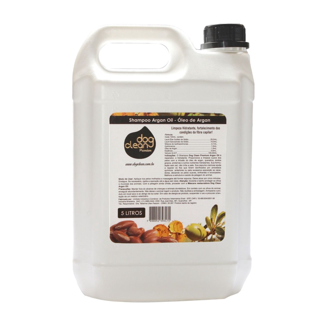 Shampoo Profissional Dog Clean Premium 5 Litros Argan Oil Shopee Brasil