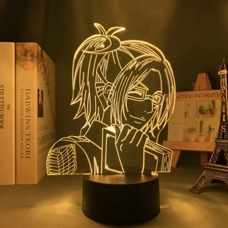 Anime 3d Light Attack On Titan Hange Zoe Lâmpada Led Noturna Jagermeister 16 Cores Sensor De Toque USB