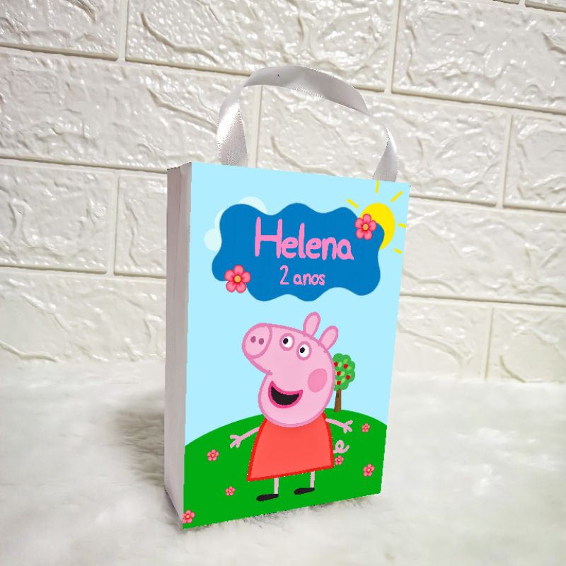 molde sacolinha peppa pig  Peppa pig, Sacolinha surpresa, Molde sacolinha