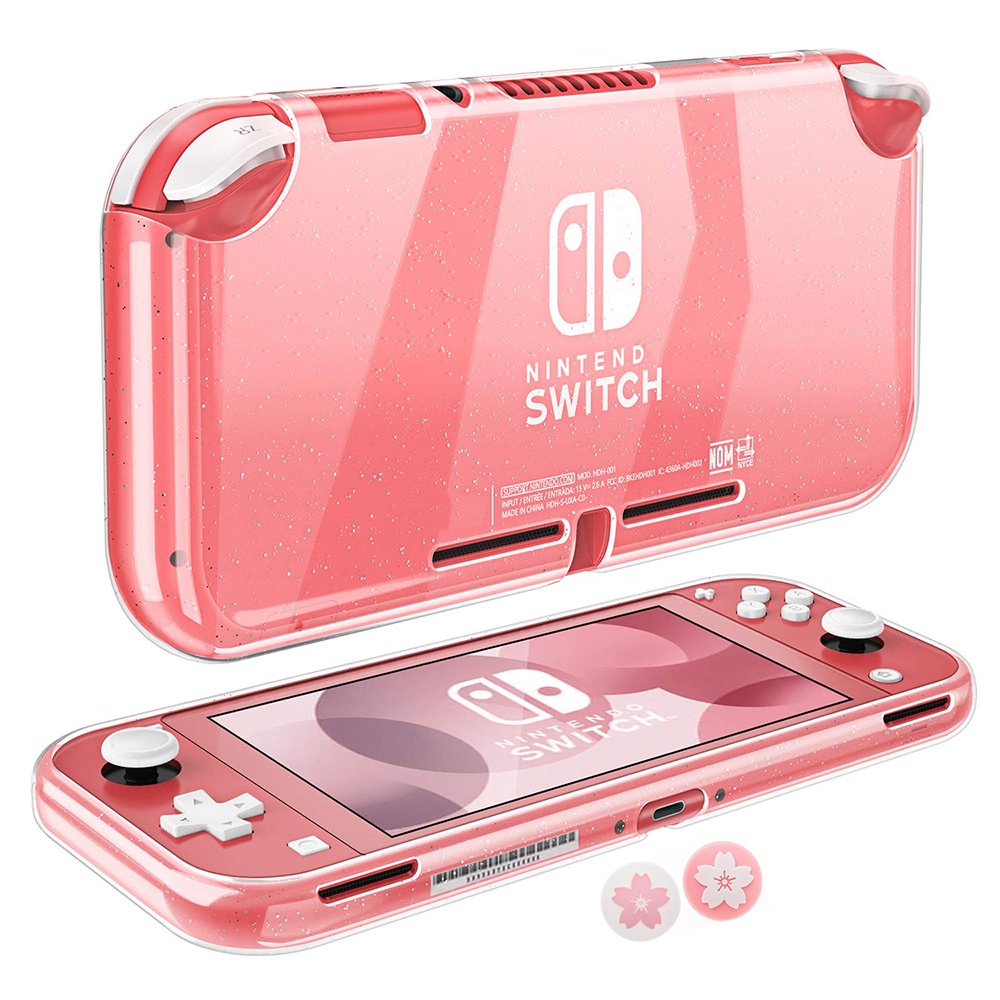 Capa Protetora Flexivel De TPU Com Glitter E Anti Arranhao Para Nintendo Switch Lite