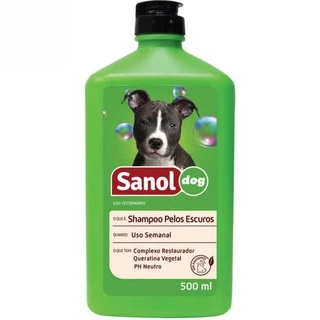 Shampoo Sanol Dog Pelos Escuros para Cães 500ml