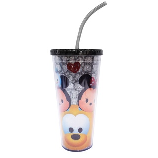Copo Disney Cubos De Gelo Preto Mickey E Minnie 600 Ml