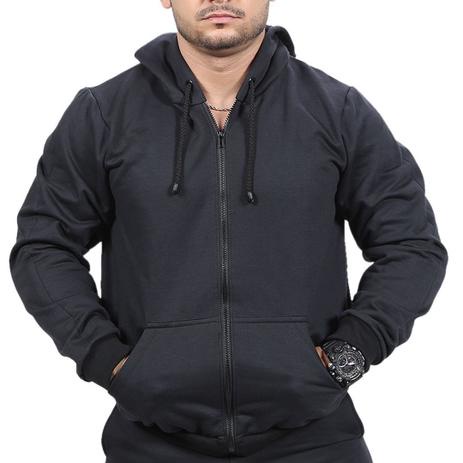 Blusa de Frio Moletom com Ziper Masculino Liso Direta Da Fabrica