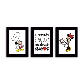 Quadros Decorativos cozinha/ Minnie e Mickey Chefe decoração mdf 3mm