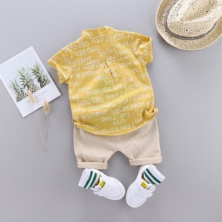 Boy Clothing Sets Summer Baby Boy Letter Clothes Suit Shorts Sleeves  Shirts+Shorts 2PCS Outfits Set for Kids 2-4Y