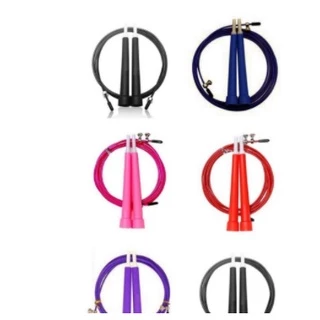 Corda De Pular Crossfit Speed Rope Rolamento 3m Cabo De Aço Coloridas Rosa Azul Roxa Preta Vermelha em Oferta na Shopee