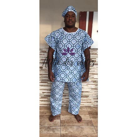 Roupa masculina Candomblé e Umbanda 3 peças