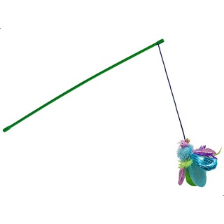 Brinquedo Varetinha Para Gatos Pelúcia Inseto Colorido 40cm