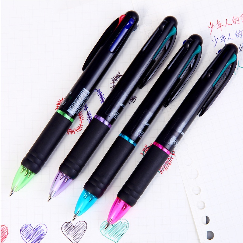 Caneta multifuncional 0,7 mm com 4 cores - Unidade | Shopee Brasil