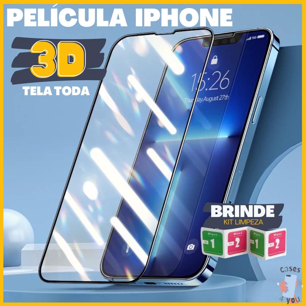 Película De Vidro 3D Frontal Iphone 6 7 8 SE2020 Plus SE 2020 X XS XR XS Max 11 12 13 14 Pro Max Mini Plus