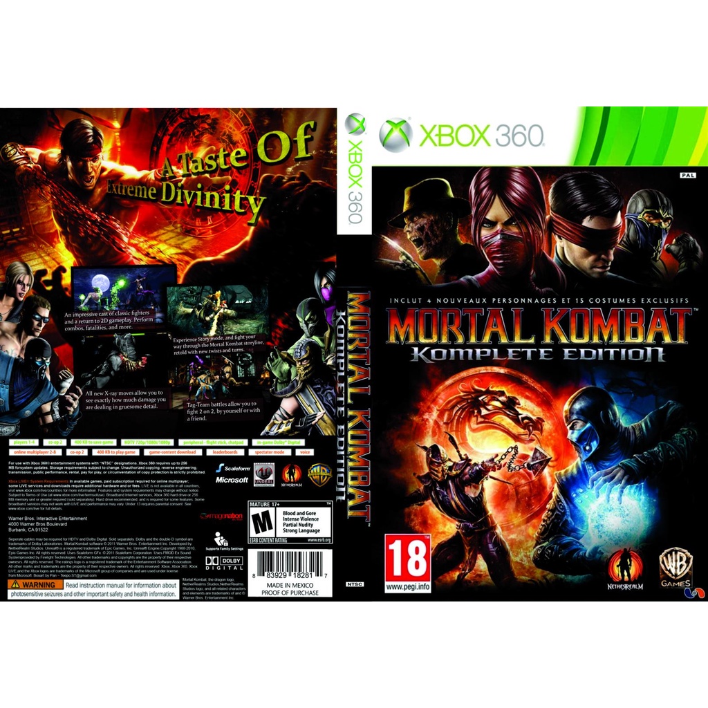 Base Um Gtba: Mortal Kombat Komplete Edition - Capa Game XBox 360