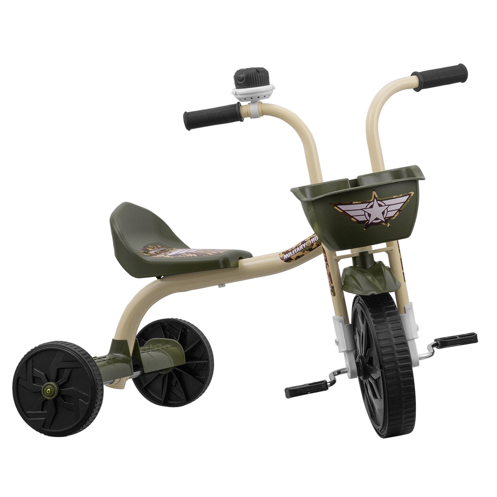 Triciclo Motoca Brinquedo de Criança Menino Menina Infantil Velotrol  Motinha Rodinha Barato Promoção NF Ultra Bikes Military Boy Cesto Original