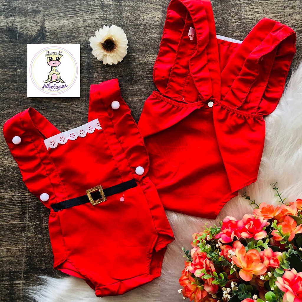 Body Romper Natal, Infantil Bebe Menina, até 3 meses