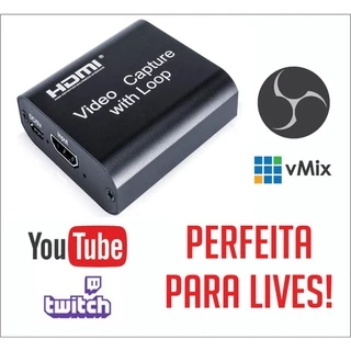 Placa De Captura Hdmi Gamer Usb 1080p Live Streaming Full Hd
