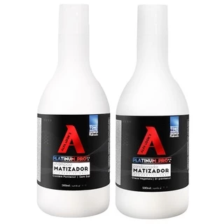 Kit para Platinado Masculino Shampoo E Condicionador Matizador Alfa Looks 500ml