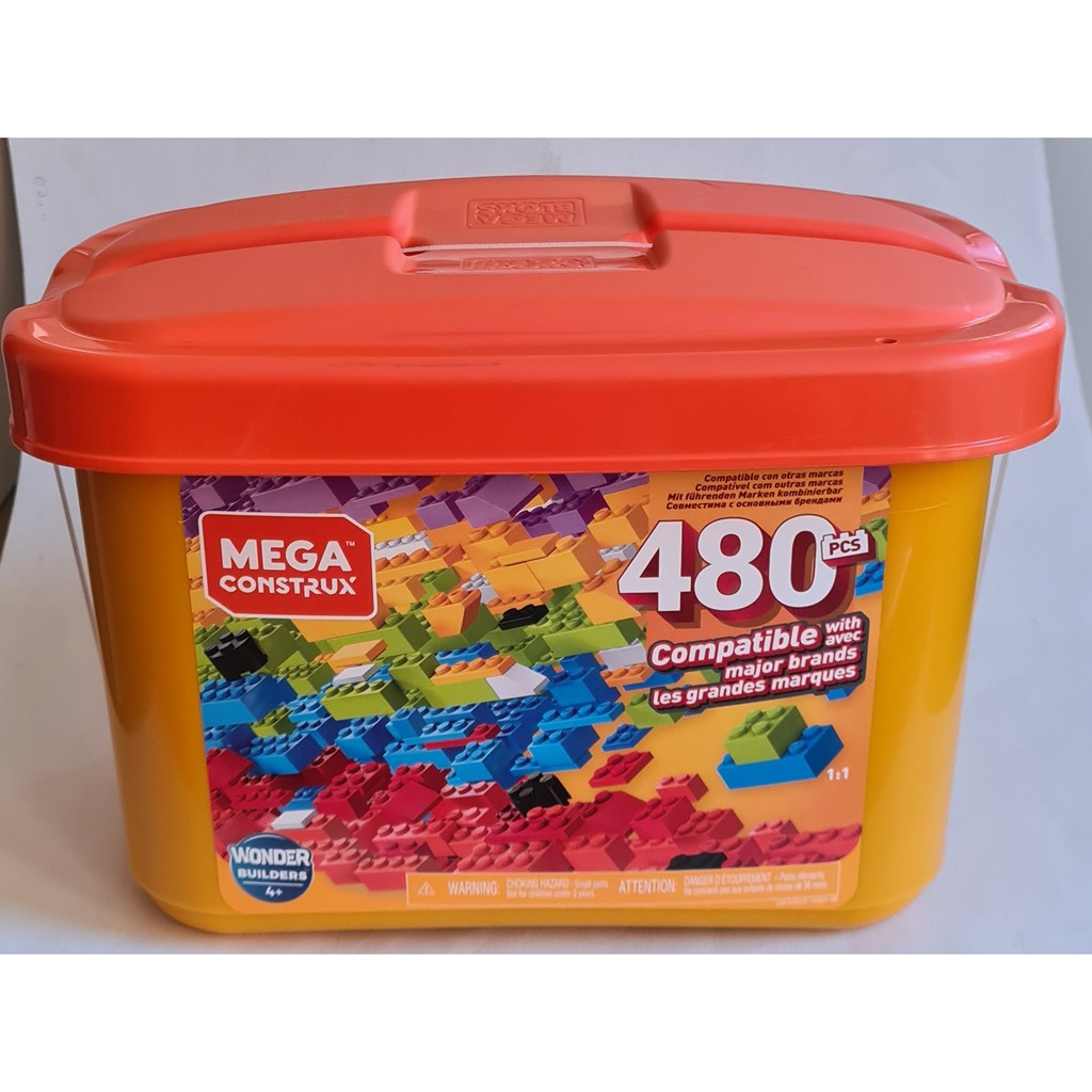 Mega Construx Wonder Builders Tubo Blocchi Colorati, 70 Pezzi In Diverse Sfumature Di Verde, Compatibili Con Altre Marche, Giochi Creativi Per Bambini 4+ Anni