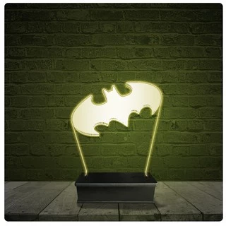 Led Luminária Acrílico Abajur - Batman Batsinal
