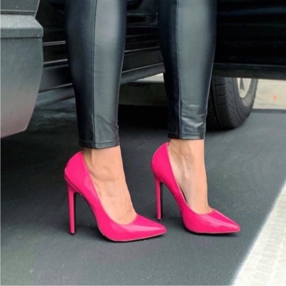 Sapato 2024 scarpin rosa