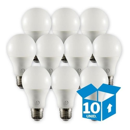 Kit 10 Lâmpada 15w Led Bulbo E27 6500k Branca