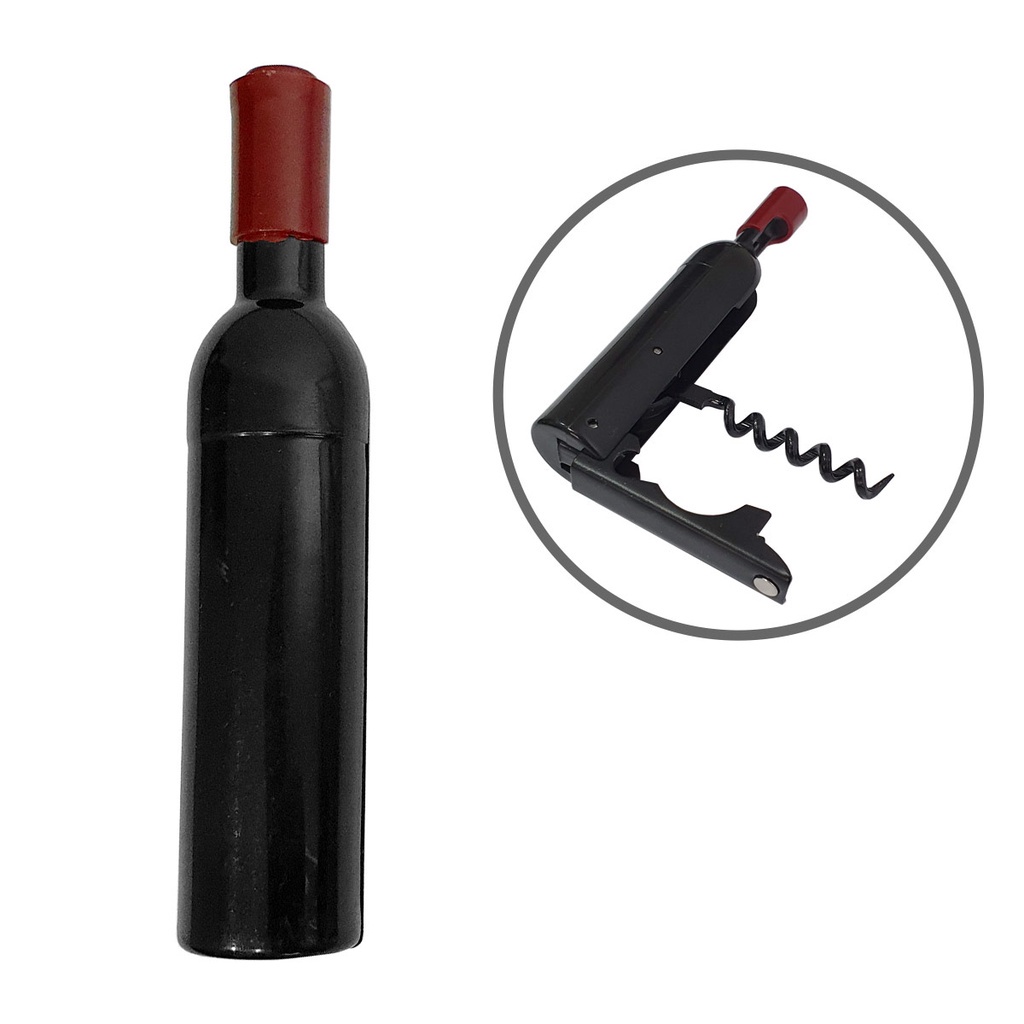 Saca Rolhas Com 2 Estágios Formato de Garrafa Vinho Com Imã Abridor de ...