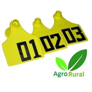 Brinco P/ Identificação de Bovinos. Completo C/ Numeração Múltiplos de 25