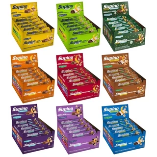 Barras Frutas Banana Supino Caixa com 16 Barras de 24g Banana Brasil Escolha o Sabor