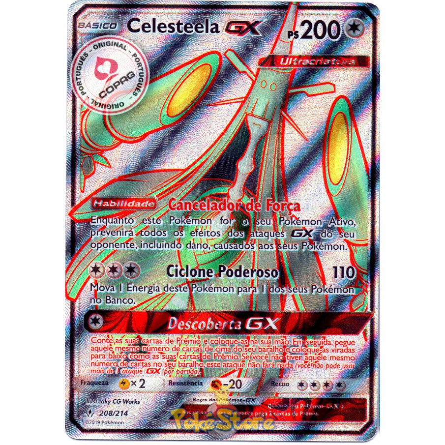 Carta Pokémon Celesteela Gx Original Ultra Criatura Original