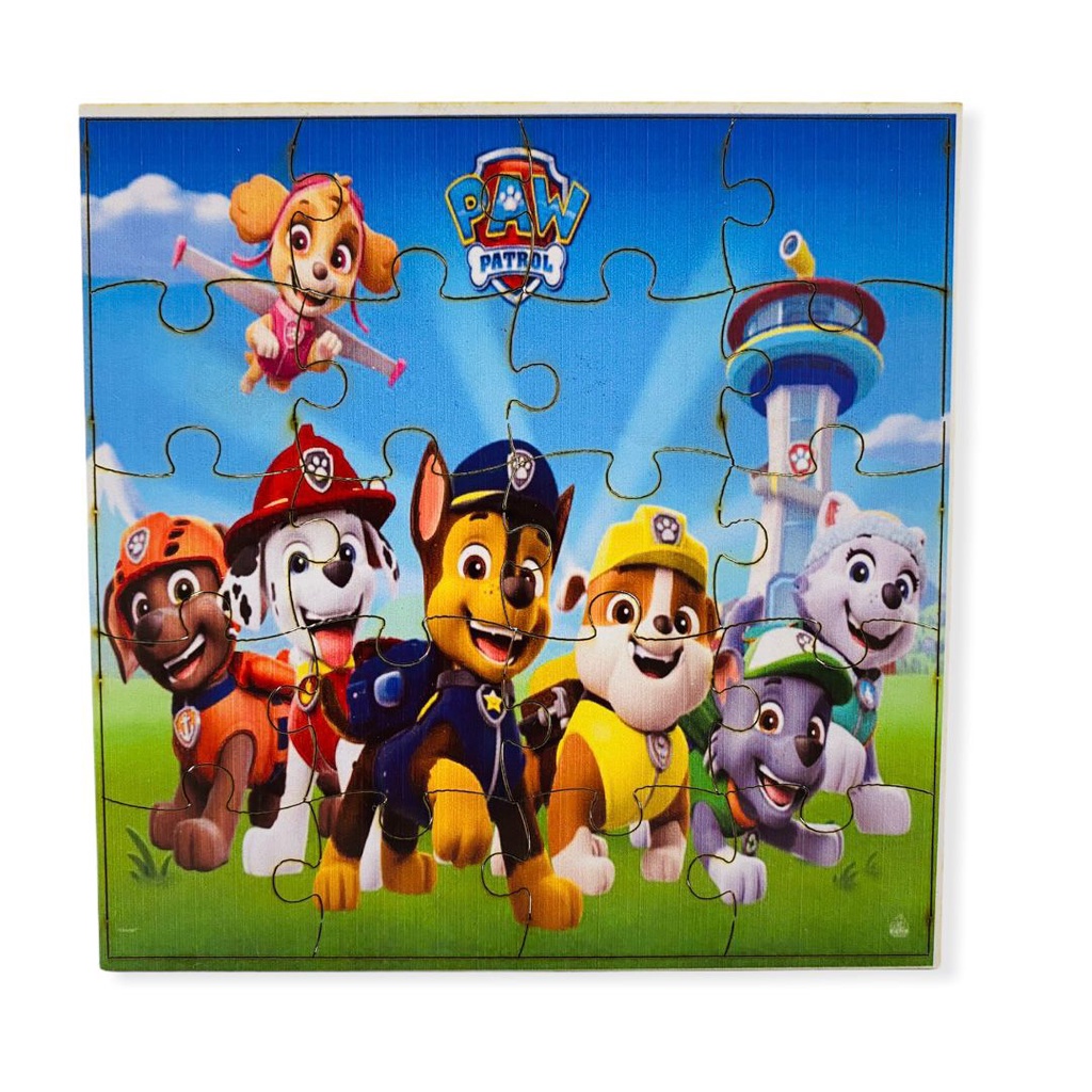 Quebra Cabeça Infantil de Patrulha Canina em MDF 63 Peças 60x60cm BR_0123