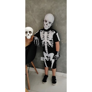Fantasia Halloween Menino Açougueiro Assassino Infantil - Tamanho