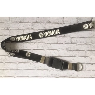 Chaveiro Cordão Yamaha Preto Com Engate Rápido