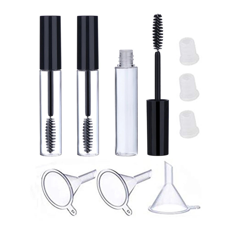 Frasco de tubos para máscara de cílios 12ml, recipiente de frasco líquido  recarregável preto, embalagem para maquiagem - AliExpress